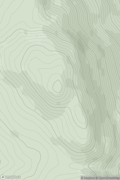 Thumbnail image for Cruach Bhuidhe [Loch Fyne to Bute and the Firth of Clyde] showing contour plot for surrounding peak